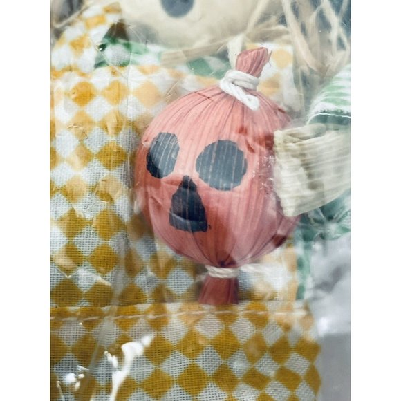 BOO-tique Halloween 7” Wooden Primitive Scarecrow With Jack-O’-Lantern Vintage - Picture 5 of 10